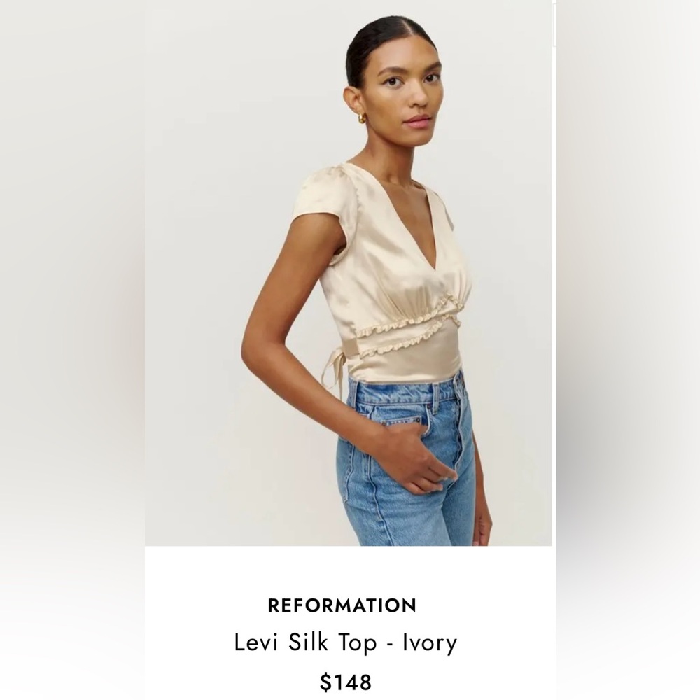 Reformation Levi Silk Top - NWT